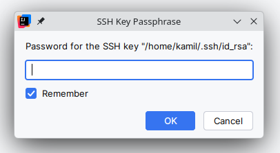 Intellij popup to enter SSH key passphrase for ~/.ssh/id_rsa